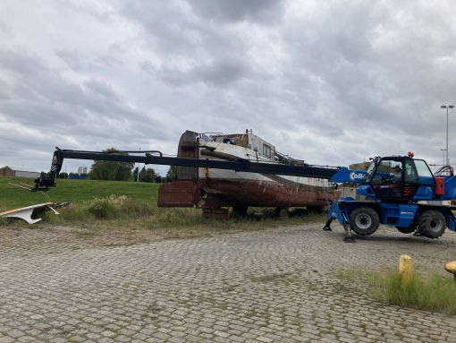 ortelius tjalk droogdoksite dak er af restauratie