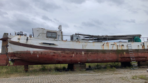 ortelius tjalk droogdoksite dak er af restauratie