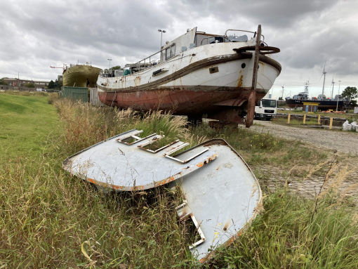 ortelius tjalk droogdoksite dak er af restauratie